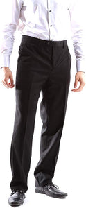 Creativo Men's Single Breasted 2 Button 3pc Vested Suit Classic Fit in Black CT701