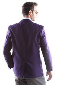 Bolzano Men's Single Breasted Two Button Blazer in Eggplant 344, Style J600312C (free shipping)