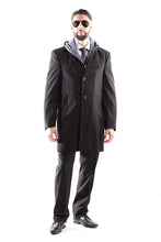 Load image into Gallery viewer, West End Men&#39;s Single Breasted Luxury Wool/Nylon 3/4 Length Winter Coat  Style#W933513C804 Black (511) (free shipping)