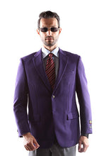 Load image into Gallery viewer, Bolzano Men&#39;s Single Breasted Two Button Blazer in Eggplant 344, Style J600312C (free shipping)