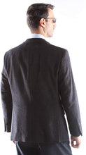 Load image into Gallery viewer, Cianni Men&#39;s Single Breasted 2 Button 100% Super Wool Gabardine Blazer Style J400112C in Black 101 (free shipping)
