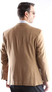 Prontomada Men's 2 Button Luxury Wool Cashmere Winter Sportcoat Style J400912S in Camel 934 (free shipping)