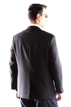 Load image into Gallery viewer, Bolzano Men&#39;s Single Breasted Two Button Blazer in BLACK 301, Style J600312C (free shipping)