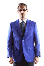 Load image into Gallery viewer, Bolzano Men&#39;s Single Breasted Two Button Blazer in BLUE 351, Style J600312C (free shipping)