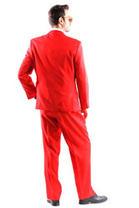 Bolzano Men's 2 Button Notch Lapel 2pc Suit Regular fit style S600212N in Red Color (free shipping)