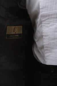 Prontomoda Europa Men's 2 Button Super 140s Natural Stretch Wool Tuxedo 2 pc Suit Black T400412N (free shipping)